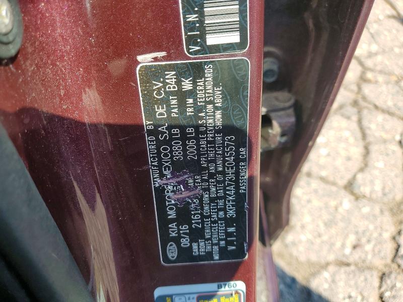 Aukcja sprzedaży 2017 Kia Forte, vin: 3KPFK4A73HE045573, numer aukcji: 59774896