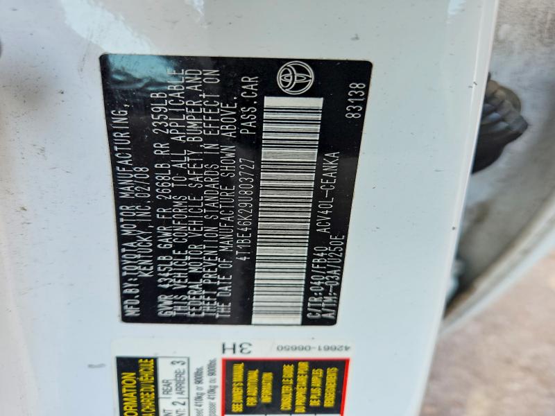 2009 Toyota Camry მანქანა იყიდება აუქციონზე, vin: 4T1BE46K29U803727, აუქციონის ნომერი: 60490216