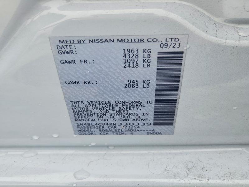 Продажа на аукционе авто 2024 Nissan Altima, vin: 1N4BL4CV4RN330339, номер лота: 60642026