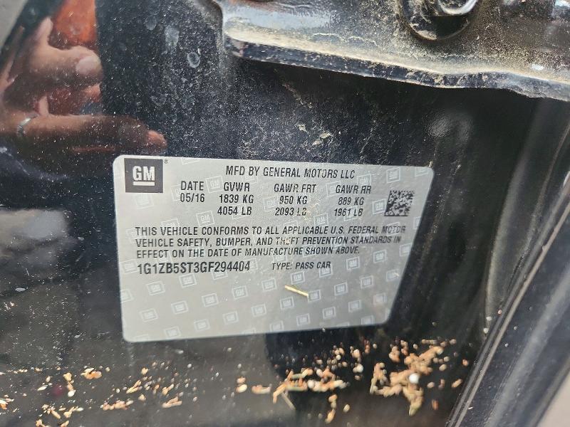 Продажа на аукционе авто 2016 Chevrolet Malibu, vin: 1G1ZB5ST3GF294404, номер лота: 62901476