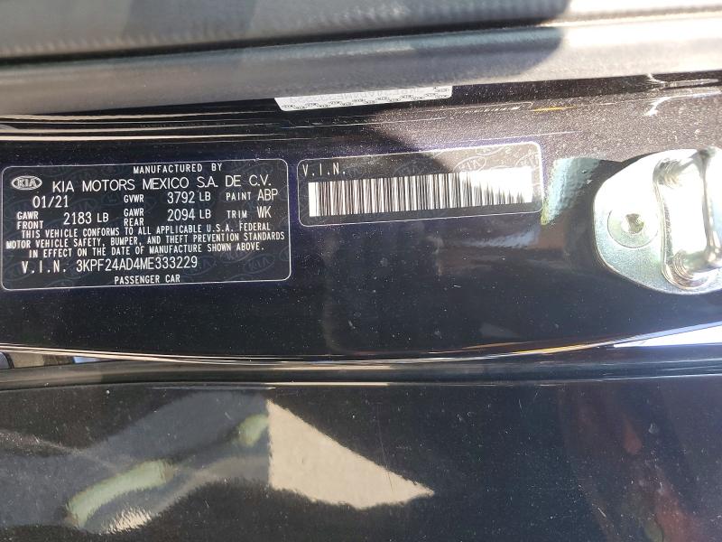 Продаж на аукціоні авто 2021 Kia Forte, vin: 3KPF24AD4ME333229, номер лоту: 62314566