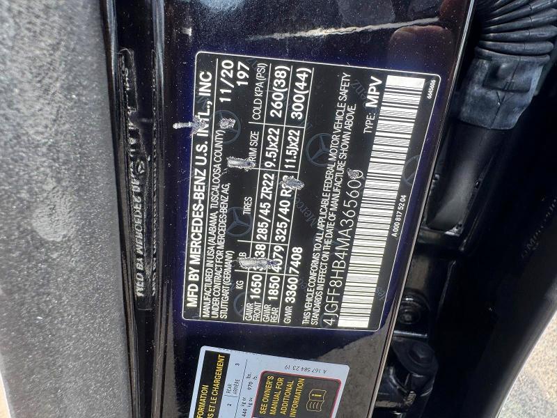 63097276 :رقم المزاد ، 4JGFF8HB4MA365600 vin ، 2021 Mercedes-benz Gls مزاد بيع