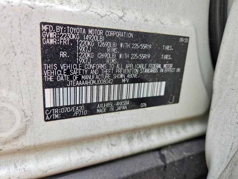 Продаж на аукціоні авто 2021 Toyota Venza, vin: JTEAAAAH0MJ008042, номер лоту: 60323826