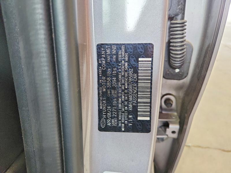 Продажа на аукционе авто 2024 Hyundai Elantra, vin: KMHLM4DG6RU785982, номер лота: 59358466