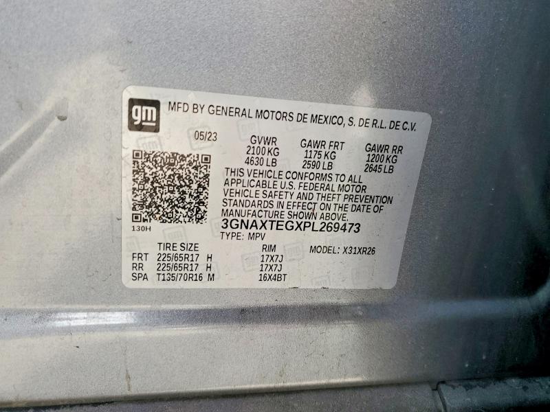 Продажа на аукционе авто 2023 Chevrolet Equinox, vin: 3GNAXTEGXPL269473, номер лота: 61136816