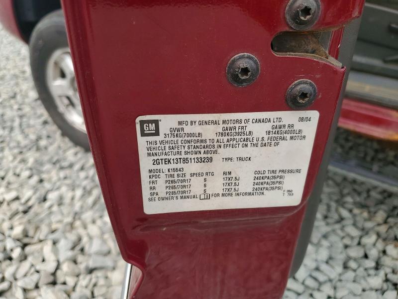 Продаж на аукціоні авто 2005 Gmc New Sierra, vin: 2GTEK13T851133239, номер лоту: 61152576