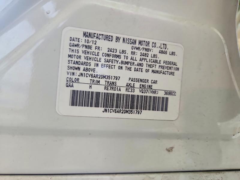 Продаж на аукціоні авто 2013 Infiniti G37 Sedan, vin: JN1CV6AR2DM351797, номер лоту: 60132126