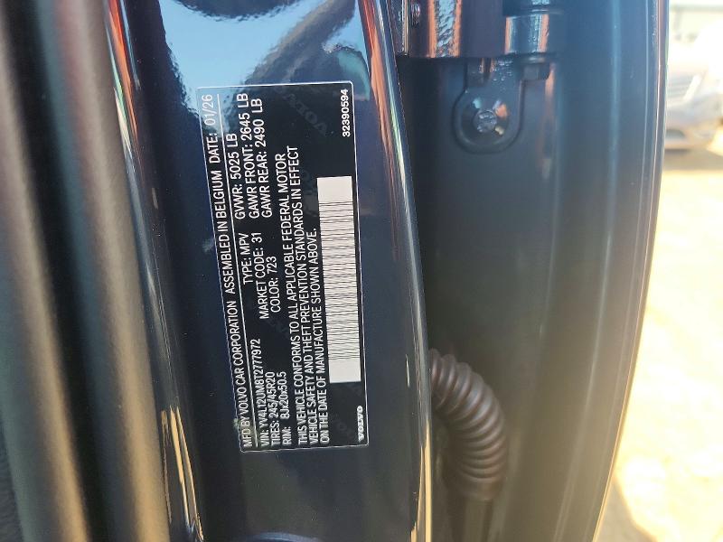 Aukcja sprzedaży 2026 Volvo Xc40, vin: YV4L12UM8T2777972, numer aukcji: 61089326
