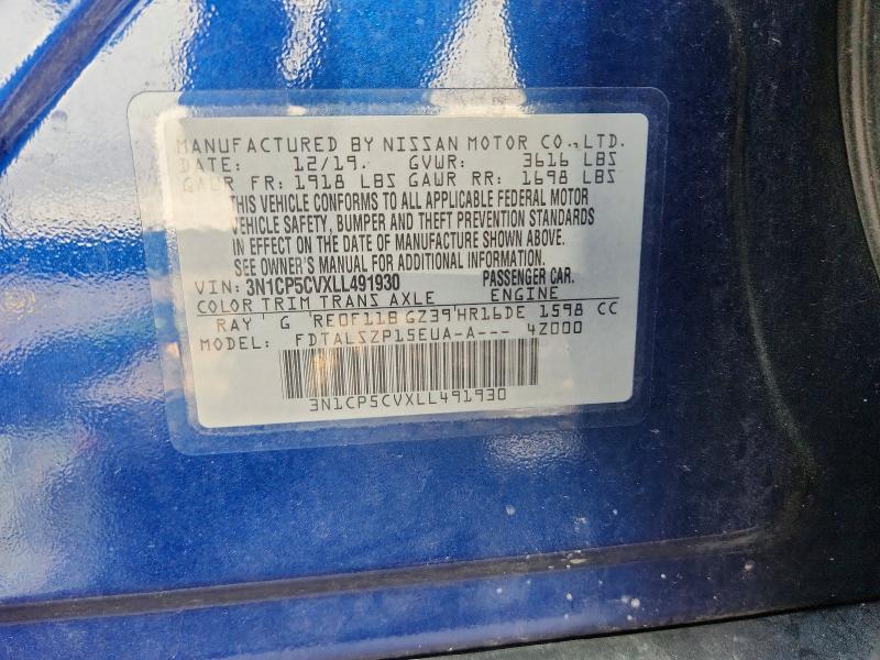 Aukcja sprzedaży 2020 Nissan Kicks, vin: 3N1CP5CVXLL491930, numer aukcji: 60636056