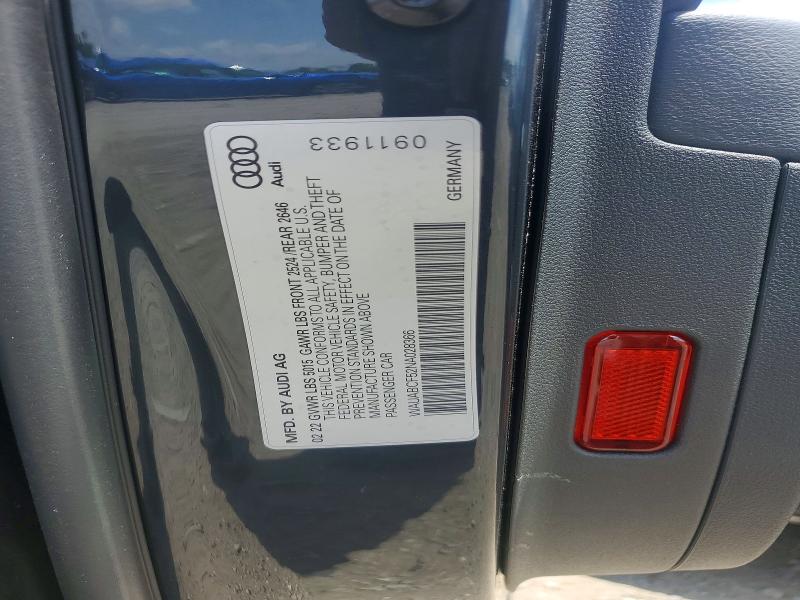 Aukcja sprzedaży 2022 Audi A5, vin: WAUABCF52NA028366, numer aukcji: 59954186