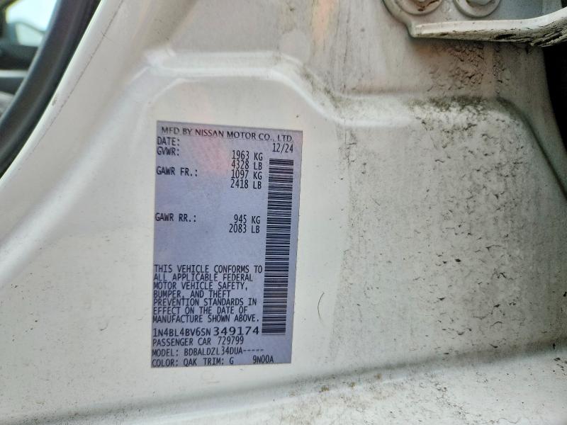 Продаж на аукціоні авто 2025 Nissan Altima, vin: 1N4BL4BV6SN349174, номер лоту: 60131626