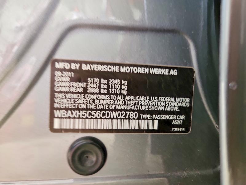 Продаж на аукціоні авто 2012 Bmw 528, vin: WBAXH5C56CDW02780, номер лоту: 62487296