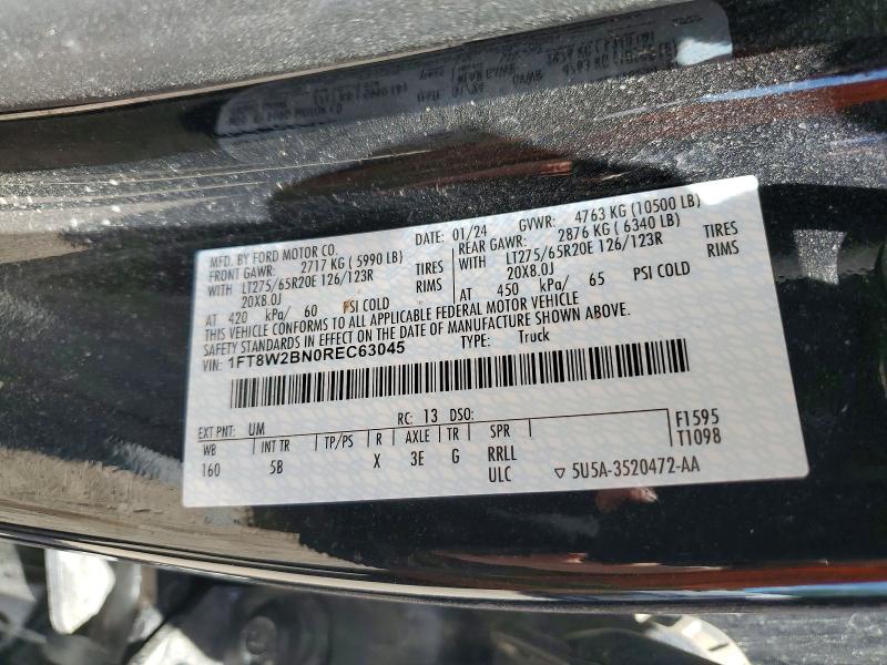 Продаж на аукціоні авто 2024 Ford F250, vin: 1FT8W2BN0REC63045, номер лоту: 61490226