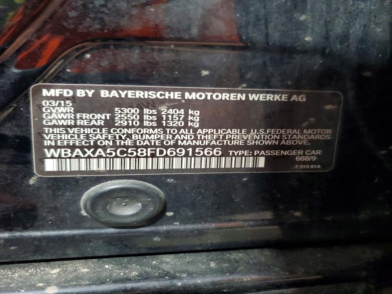 61684776 :رقم المزاد ، WBAXA5C58FD691566 vin ، 2015 Bmw 535 مزاد بيع