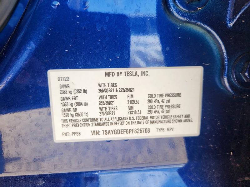 Aukcja sprzedaży 2023 Tesla Model Y, vin: 7SAYGDEF6PF826708, numer aukcji: 61344246