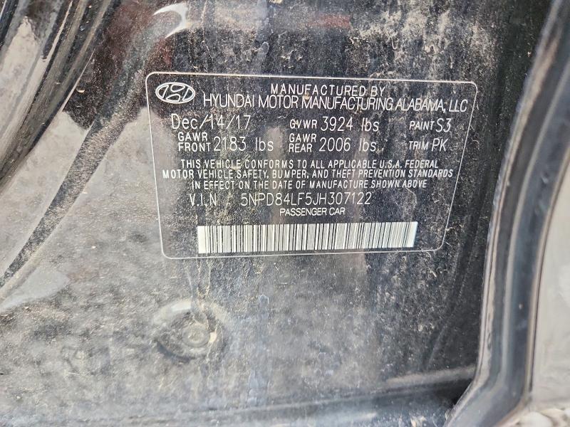 2018 Hyundai Elantra მანქანა იყიდება აუქციონზე, vin: 5NPD84LF5JH307122, აუქციონის ნომერი: 60482816