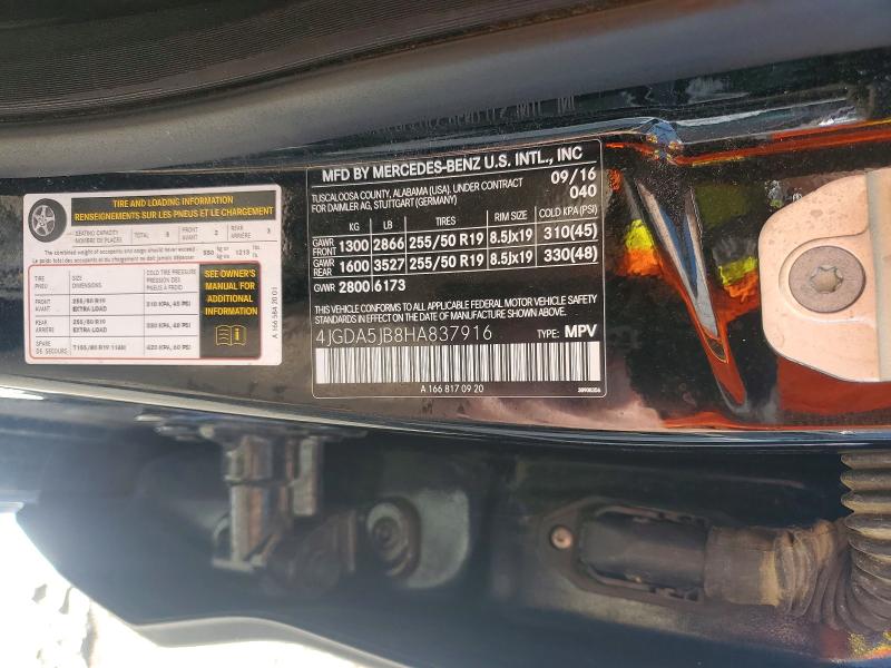 Продаж на аукціоні авто 2017 Mercedes-benz Gle, vin: 4JGDA5JB8HA837916, номер лоту: 59329846