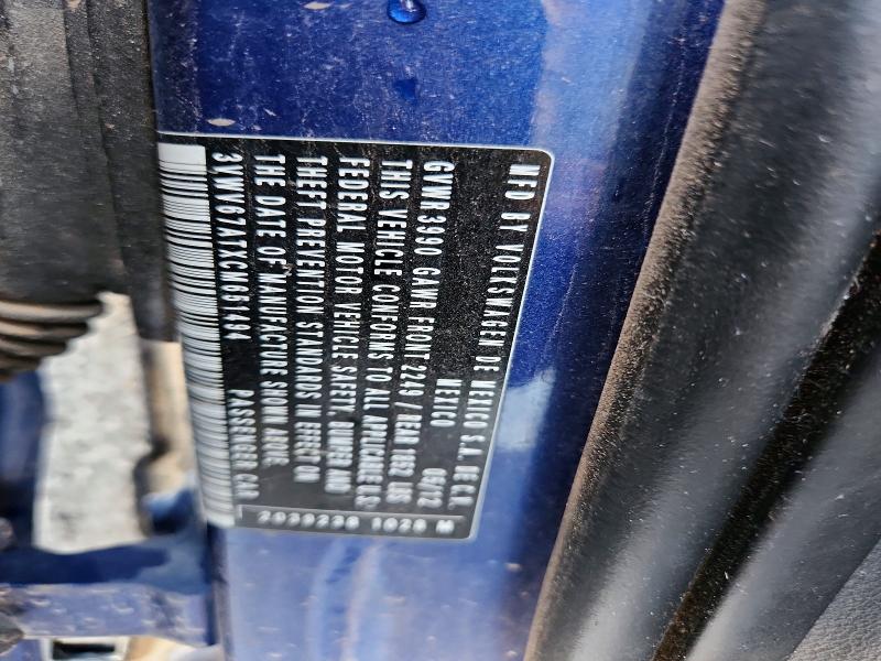 Aukcja sprzedaży 2012 Volkswagen Beetle, vin: 3VWV67ATXCM651494, numer aukcji: 59628256