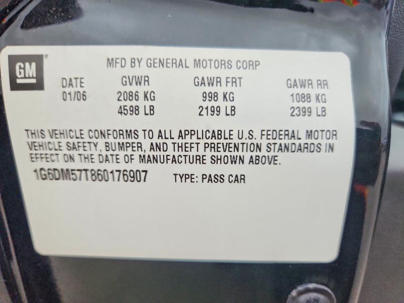 Aukcja sprzedaży 2006 Cadillac Cts, vin: 1G6DM57T860176907, numer aukcji: 61040356