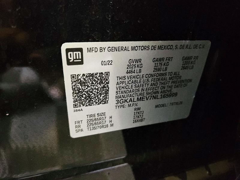 Aukcja sprzedaży 2022 Gmc Terrain, vin: 3GKALMEV7NL165999, numer aukcji: 61945366