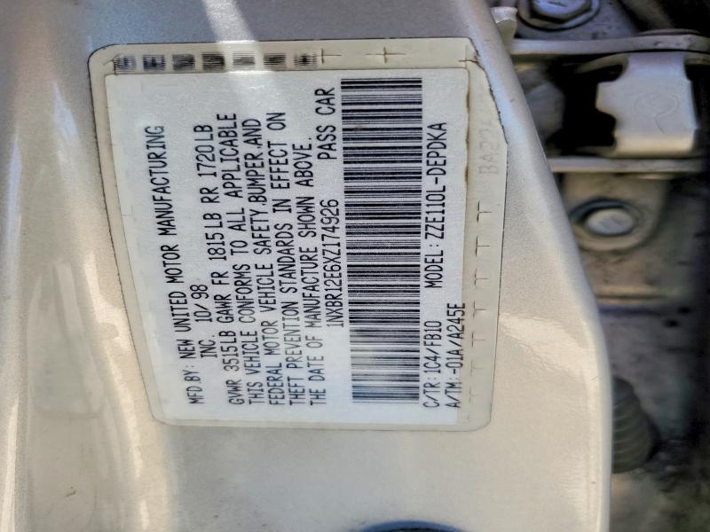 Auction sale of the 1999 Toyota Corolla, vin: 1NXBR12E6XZ174926, lot number: 60137196