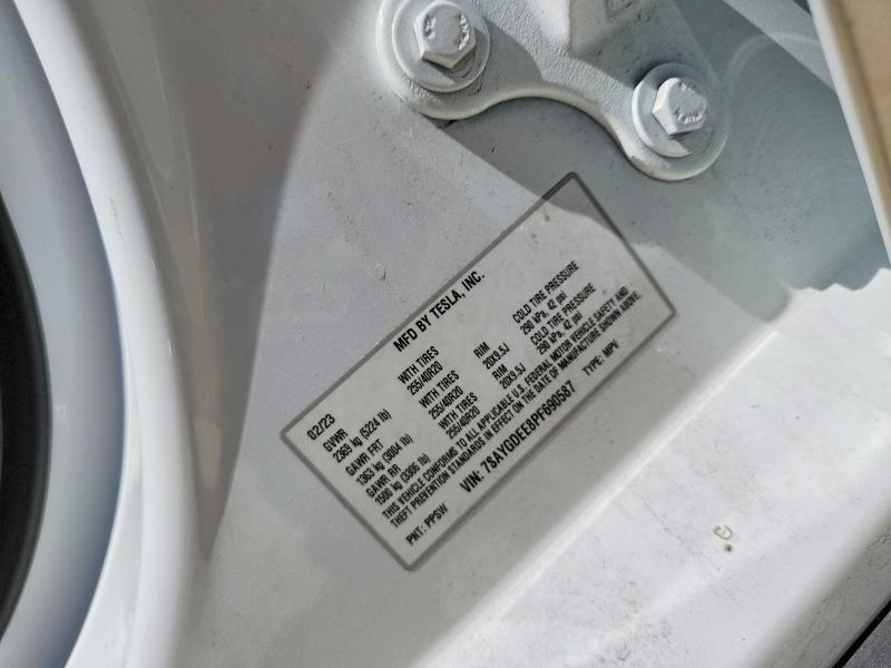 Продажа на аукционе авто 2023 Tesla Model Y, vin: 7SAYGDEE8PF690587, номер лота: 59140256