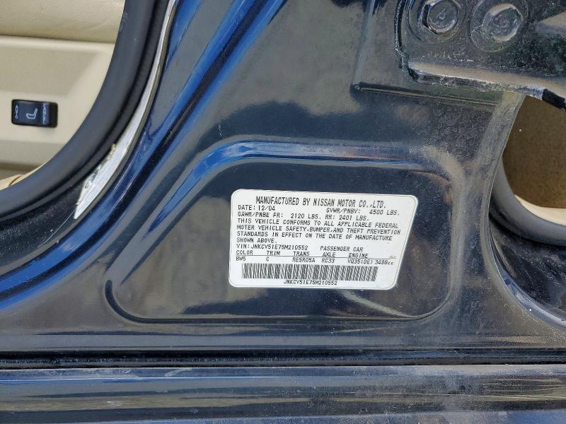 Продажа на аукционе авто 2005 Infiniti G35, vin: JNKCV51E75M210552, номер лота: 59737876