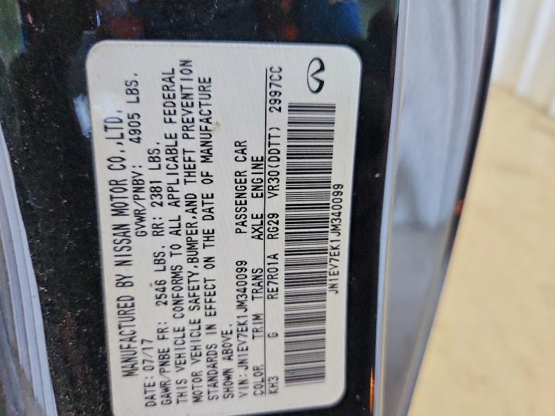 60706366 :رقم المزاد ، JN1EV7EK1JM340099 vin ، 2018 Infiniti Q60 مزاد بيع