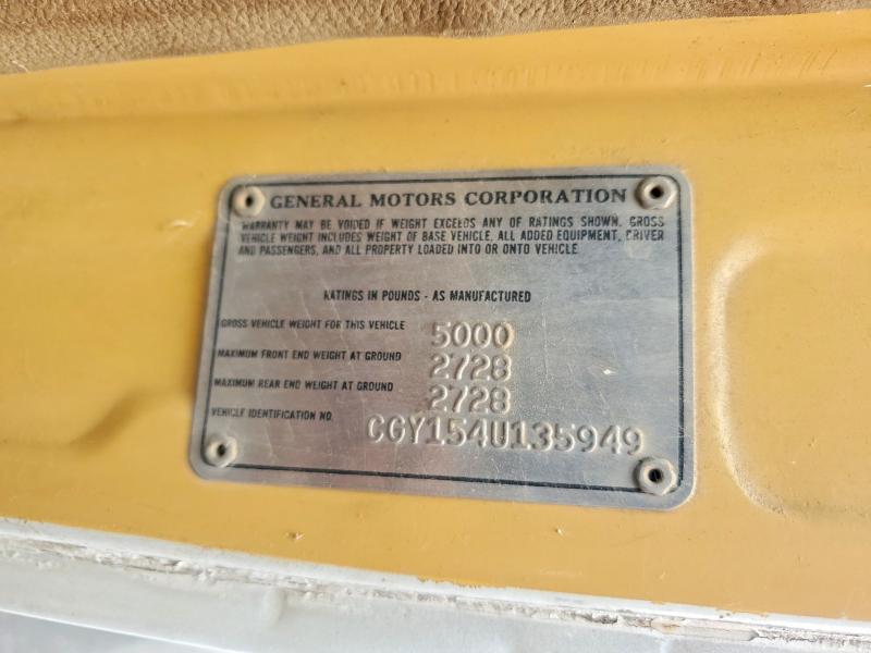 61397496 :رقم المزاد ، CGY154U135949 vin ، 1974 Chevrolet Van مزاد بيع