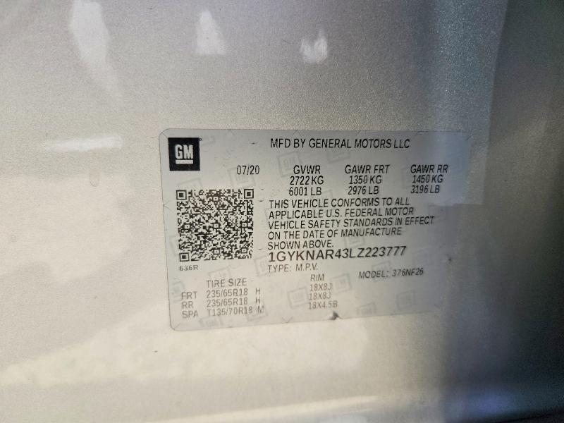 Aukcja sprzedaży 2020 Cadillac Xt5, vin: 1GYKNAR43LZ223777, numer aukcji: 85985685