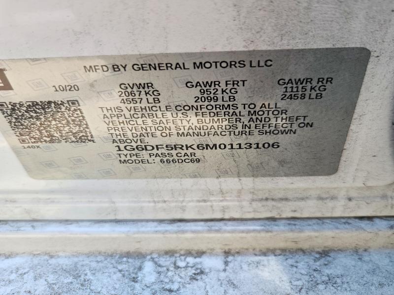 Aukcja sprzedaży 2021 Cadillac Ct4, vin: 1G6DF5RK6M0113106, numer aukcji: 62695346