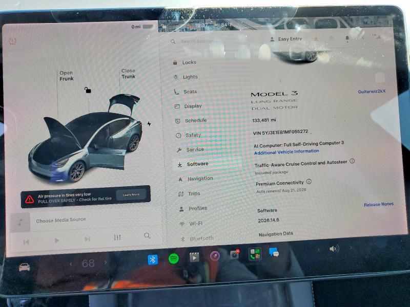 Aukcja sprzedaży 2021 Tesla Model 3, vin: 5YJ3E1EB1MF055272, numer aukcji: 61326126