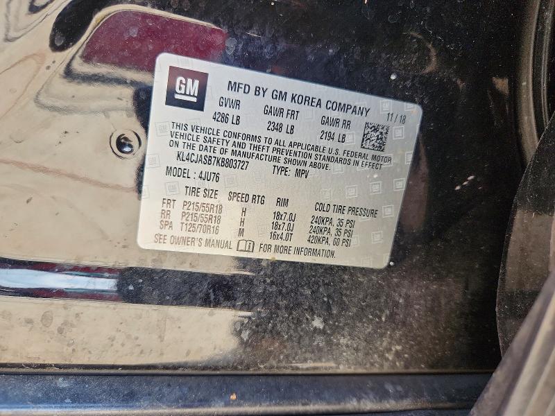 Aukcja sprzedaży 2019 Buick Encore, vin: KL4CJASB7KB803727, numer aukcji: 62935206
