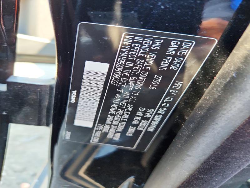 Продаж на аукціоні авто 2008 Volvo S80, vin: YV1AH992081080227, номер лоту: 63095736