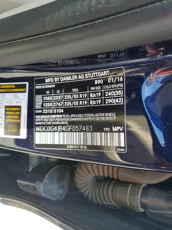 Продаж на аукціоні авто 2016 Mercedes-benz Glc, vin: WDC0G4JB4GF057483, номер лоту: 59549136