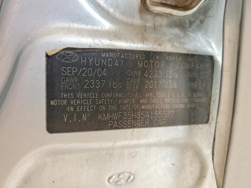 61967726 :رقم المزاد ، KMHWF35H85A155577 vin ، 2005 Hyundai Sonata مزاد بيع