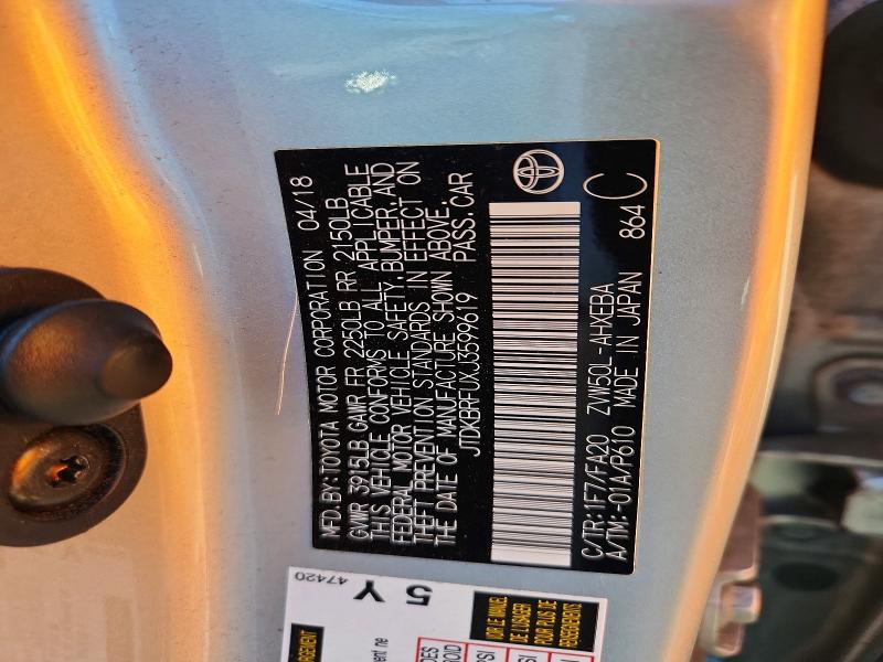 Продажа на аукционе авто 2018 Toyota Prius, vin: JTDKBRFUXJ3599619, номер лота: 60983426