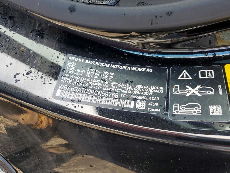 2024 Bmw M440xi მანქანა იყიდება აუქციონზე, vin: WBA63AT00RCN59768, აუქციონის ნომერი: 63554446