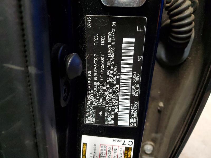 Aukcja sprzedaży 2015 Toyota 4runner, vin: JTEBU5JR1F5270031, numer aukcji: 61918966