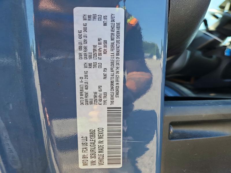 60793136 :رقم المزاد ، 3C6URVJG4LE136862 vin ، 2020 Ram Promaster 3500 مزاد بيع