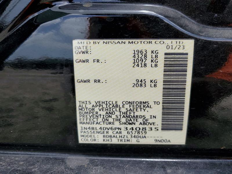 60614396 :رقم المزاد ، 1N4BL4DV6PN340835 vin ، 2023 Nissan Altima مزاد بيع
