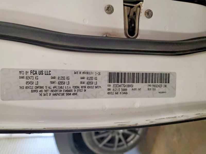 Продажа на аукционе авто 2016 Dodge Charger, vin: 2C3CDXAT7GH188450, номер лота: 59845346