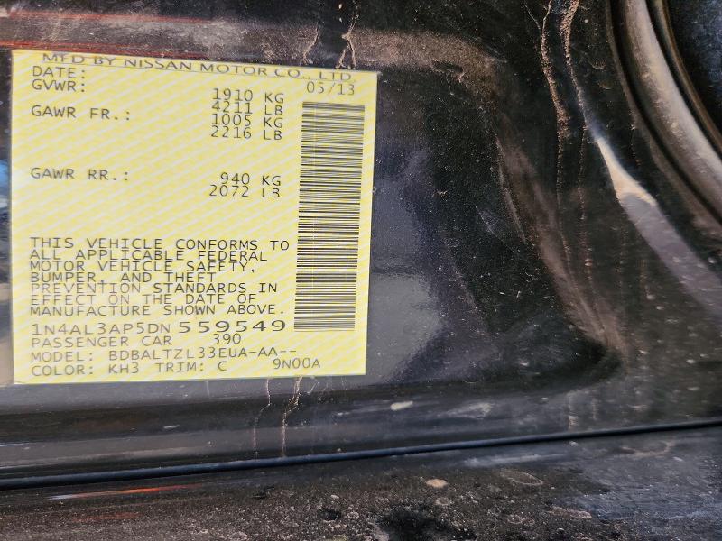 Продажа на аукционе авто 2013 Nissan Altima, vin: 1N4AL3AP5DN559549, номер лота: 60877236