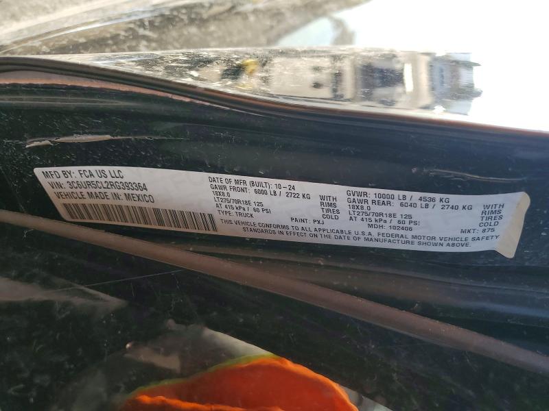 61431746 :رقم المزاد ، 3C6UR5CL2RG393364 vin ، 2024 Ram 2500 مزاد بيع