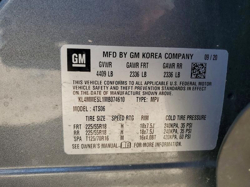 Aukcja sprzedaży 2021 Buick Encore Gx, vin: KL4MMESL1MB074610, numer aukcji: 60203236