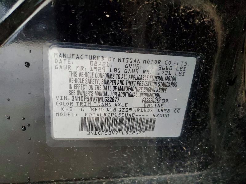 Продажа на аукционе авто 2021 Nissan Kicks, vin: 3N1CP5BV7ML532677, номер лота: 59917846