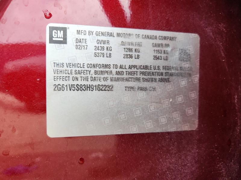 Продаж на аукціоні авто 2017 Cadillac Xts, vin: 2G61V5S83H9162232, номер лоту: 63335016