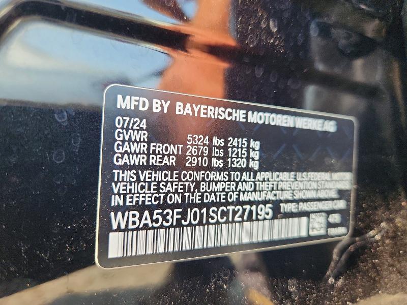 Продаж на аукціоні авто 2025 Bmw 530, vin: WBA53FJ01SCT27195, номер лоту: 61338986