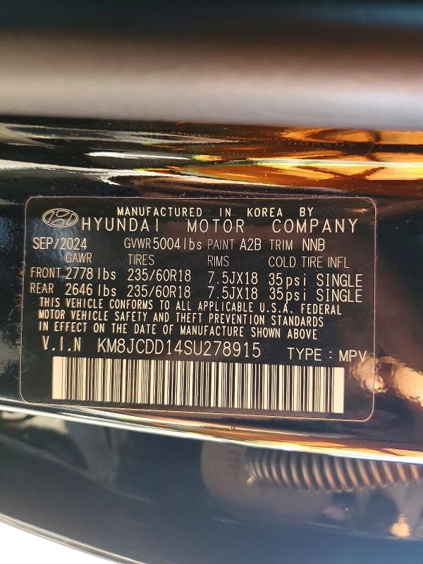 Продажа на аукционе авто 2025 Hyundai Tucson, vin: KM8JCDD14SU278915, номер лота: 60478486