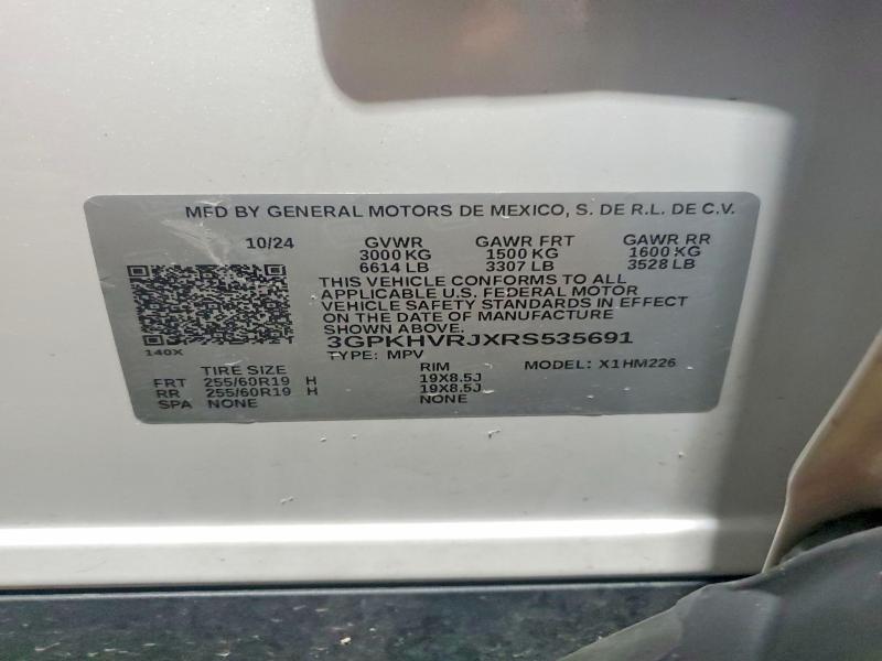 59712016 :رقم المزاد ، 3GPKHVRJXRS535691 vin ، 2024 Honda Prologue مزاد بيع